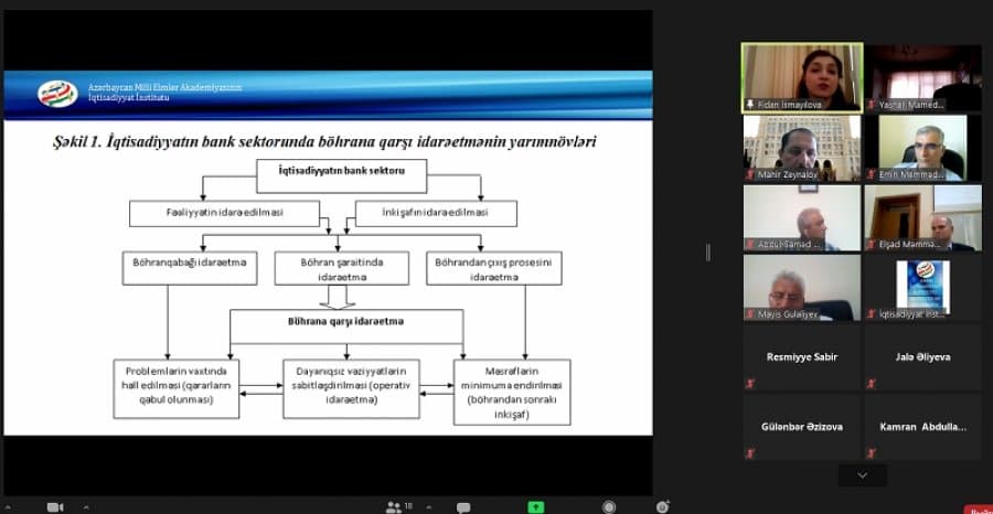 Elmi Seminarda “Qlobal maliyyə böhranları şəraitində Azərbaycan pul-bank sisteminin tənzimlənməsi” mövzusunda dissertasiya işi müzakirə olunub 1
