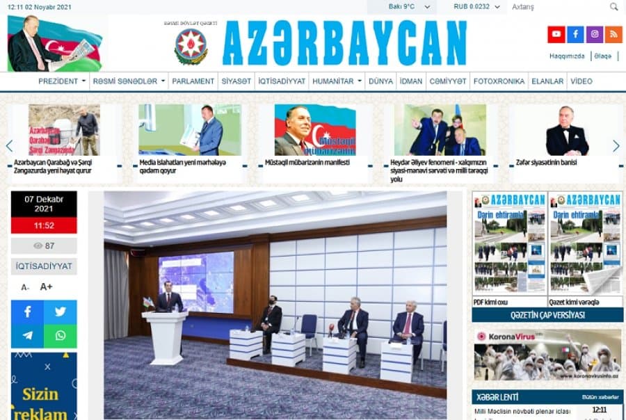 "Azərbaycan" qəzeti: "Şamaxıda “İşğaldan azad olunmuş ərazilərin innovativ inkişaf imkanları” mövzusunda elmi-praktik konfrans keçirilib" 1