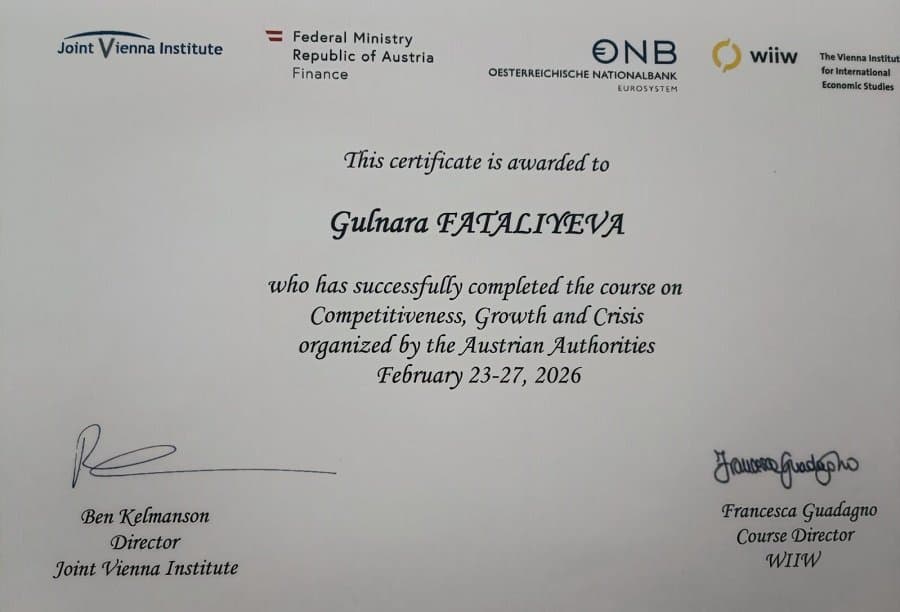 Leading researcher of the Institute of Economics participated in a course on "Competitiveness, Economic Growth and Crisis" in Austria 2