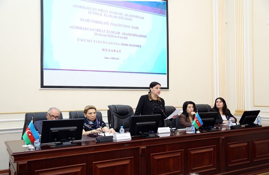 The scientific secretary of the Institute of Economics made a speech at the Department of Social Sciences of ANAS 2