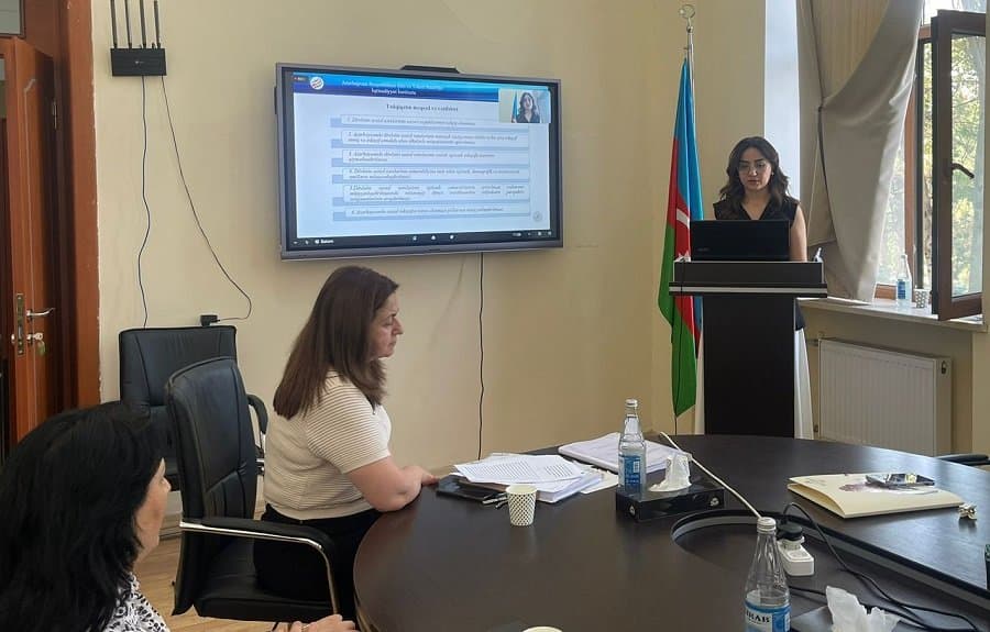 Şöbələrin birgə iclasında dissertasiya işinin ilkin müzakirəsi keçirilib 2
