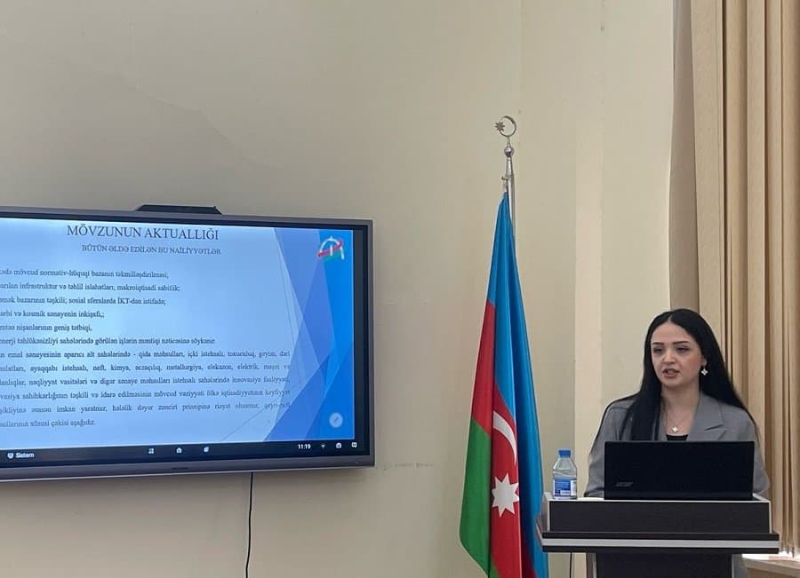 Состоялась защита диссертационной работы на тему «Направления развития инновационного предпринимательства в перерабатывающей промышленности Азербайджанской Республики» 2