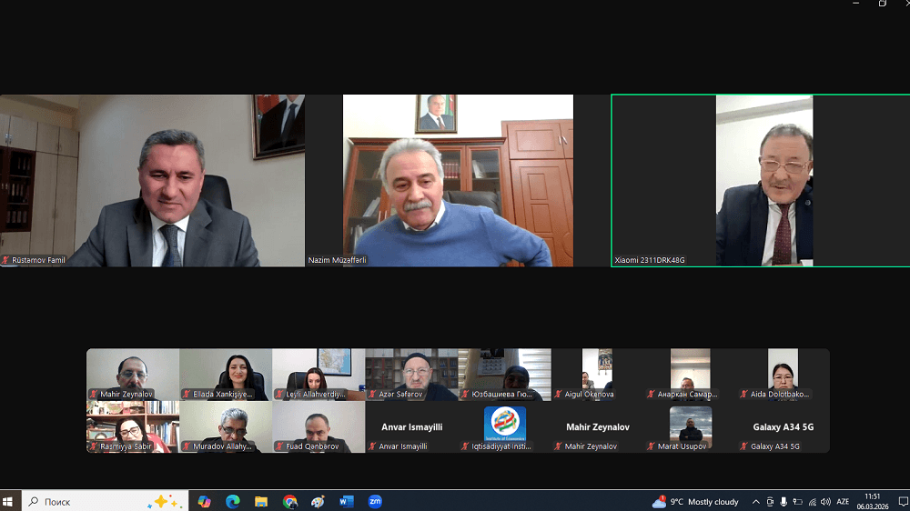 Held an online meeting between MSE Institute of Economics and the Institute of Economics of the Kyrgyz University of Economics 3
