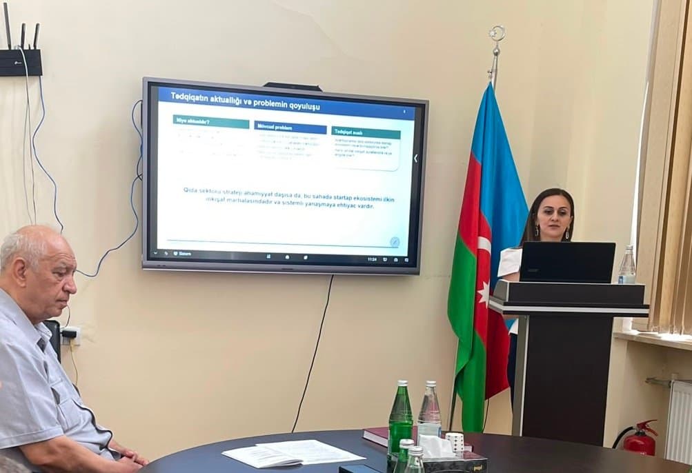 Elmi Seminarda “Azərbaycanda qida sənayesi sektorunda startap ekosisteminin qurulması perspektivləri” müzakirə edilib 2