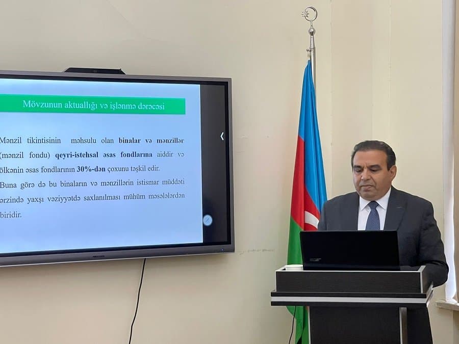 “Mənzil tikintisinin inkişaf problemləri və onun idarə edilməsi mexanizmi (Təbriz şəhəri timsalinda)” mövzusunda dissertasiya işi müdafiə olunub 2