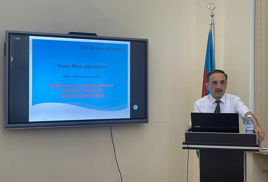 “Aqroemal sahəsində dövlət tənzimlənməsinin təkmilləşdirilməsi” mövzusunda doktorluq dissertasiya işi müdafiə olunub 2